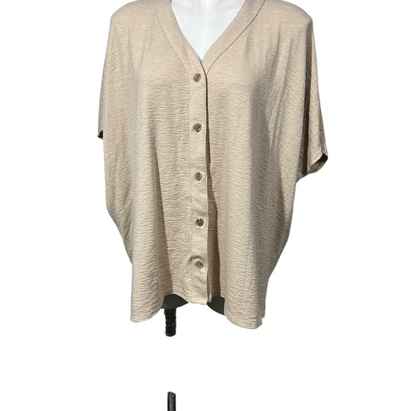 Soft Surroundings Patrice button-down shirt S/M oversized casual cottagecore - Picture 2 of 6